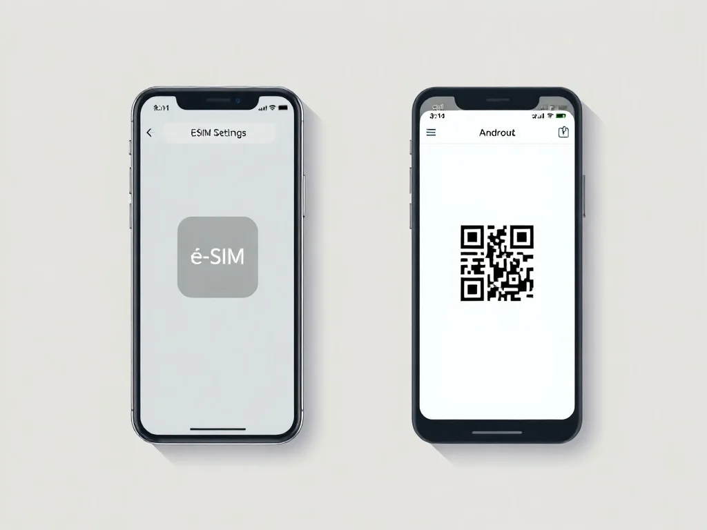Установка eSIM по QR-коду на iPhone и Android через настройки телефона